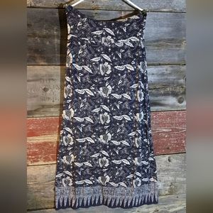 Blue paisley maxi skirt